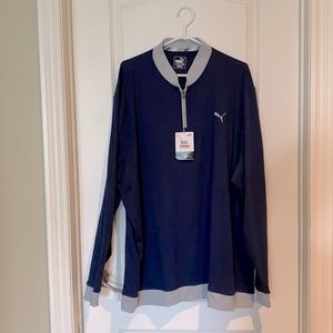Puma 1/4 zip long sleeve navy golf shirt 3xl